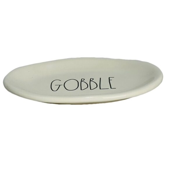 Rae Dunn "Gobble" Oval Plate From Artisan Collection - Picture 3 of 6